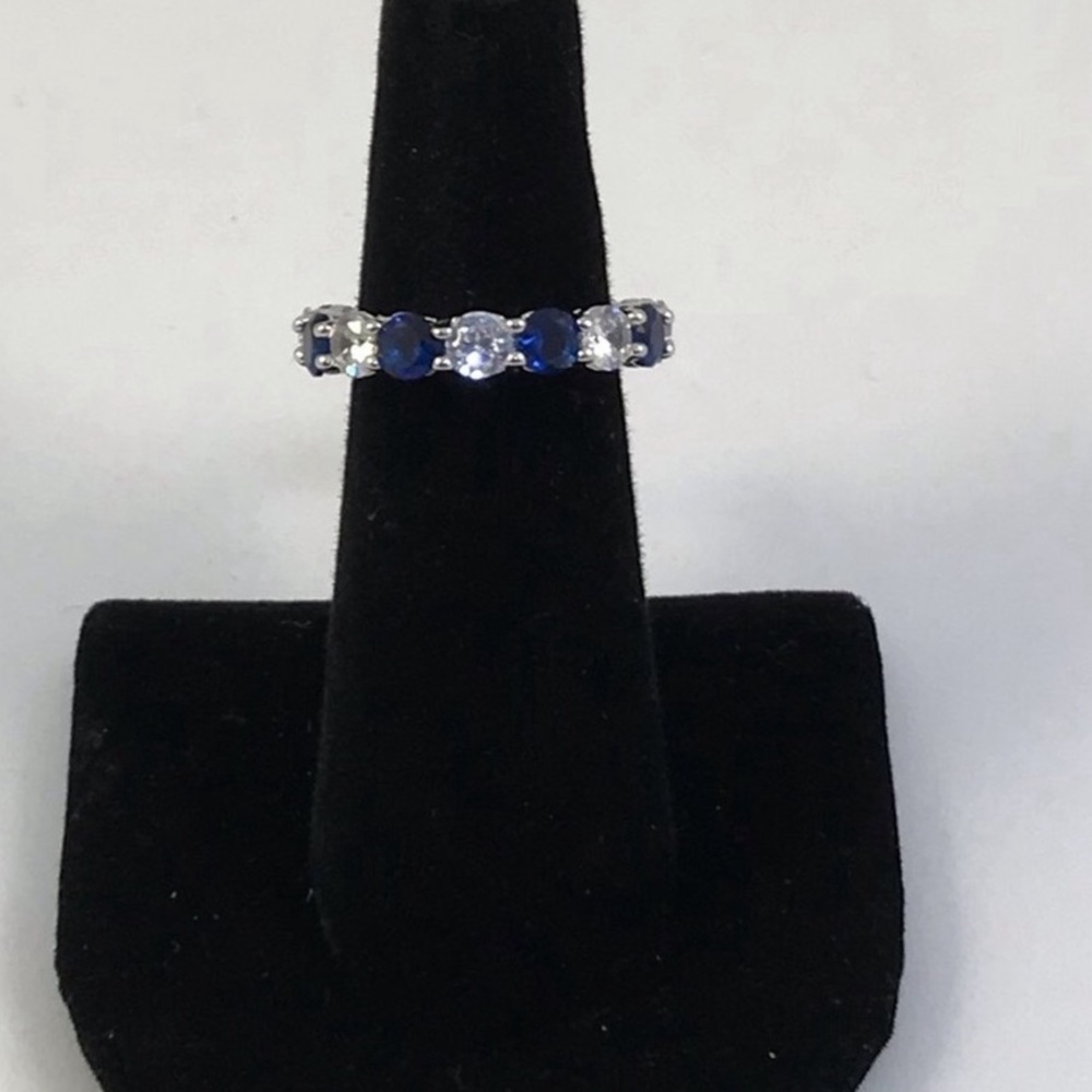 4ct Sapphire Eternity Band - Picture 5 of 11